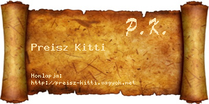 Preisz Kitti névjegykártya